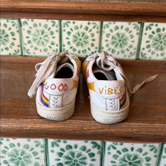 Soludos embroidered good vibes sneakers size 8.5 or 39 - Picture 2 of 7